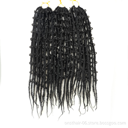 Long Color butterfly Locs  Hair Synthetic 22 inch Wavy Senegalese Twist Crochet Braid Extension For Black Women Braiding Hair